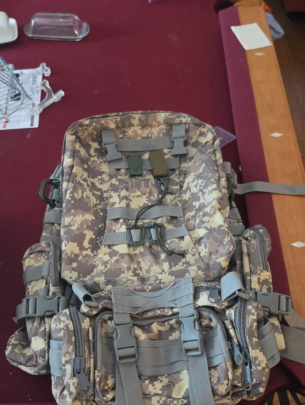 Digital Camo Tactical Backpack — Men's Military-Style Travel Pack